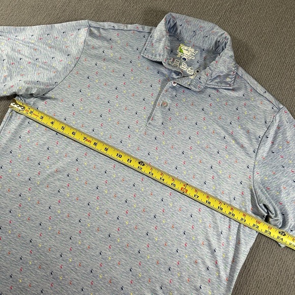 TailorByrd Shirt Mens Large All Over Print‎ Flamingo Performance Golf Stretch - Picture 8 of 9
